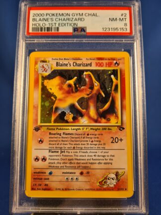 Blaine's Charizard 2/132 - Gym Challenge (1st edition) (PSA 8)