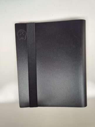 Zwarte 4-pocket kaartenbinder met elastiek (gebruikt)