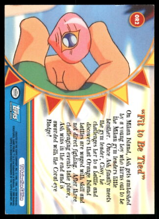 Fit to Be Tied OR2/144 - Pokemon 1999 Topps TV (NM)